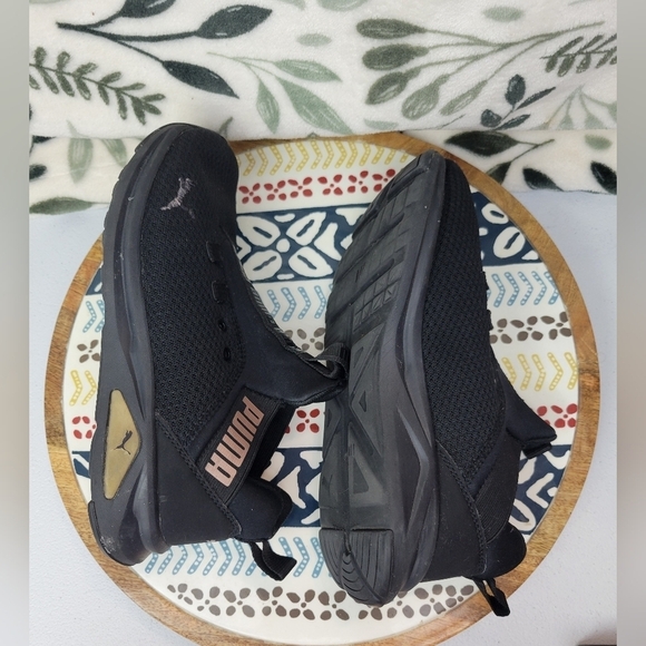 Puma Womens Uncaged Black Running Shoes Sneakers Size 6.5 - Picture 10 of 10